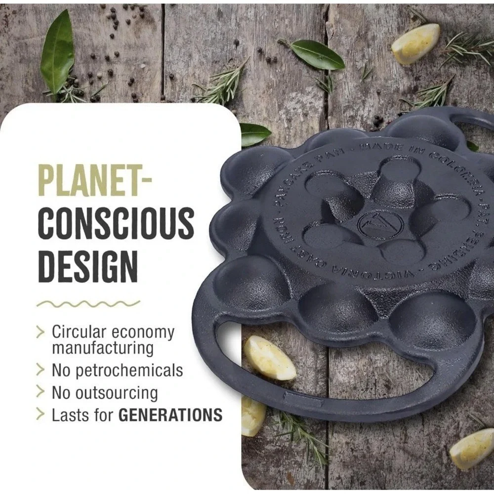 Victoria Cast Iron Poffertjes Pancake Pan Since 1939 (C6)